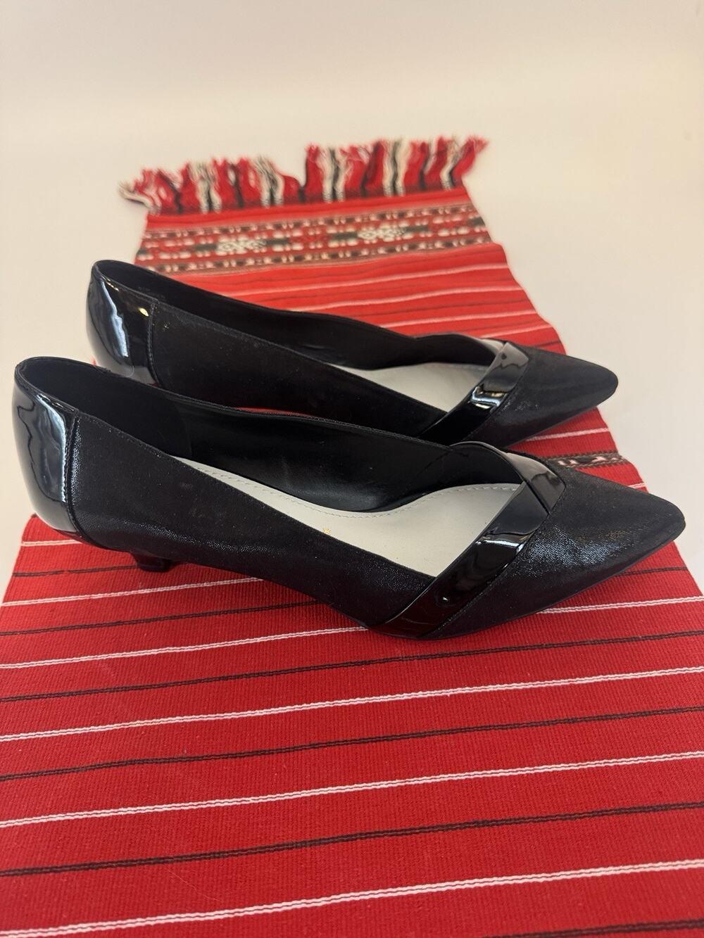 Ann Klein IFlex Maddy Rose Women’s Pumps Black Patent Leather Size 9.5 M